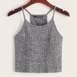 Rib Knit Cami Top from Shein